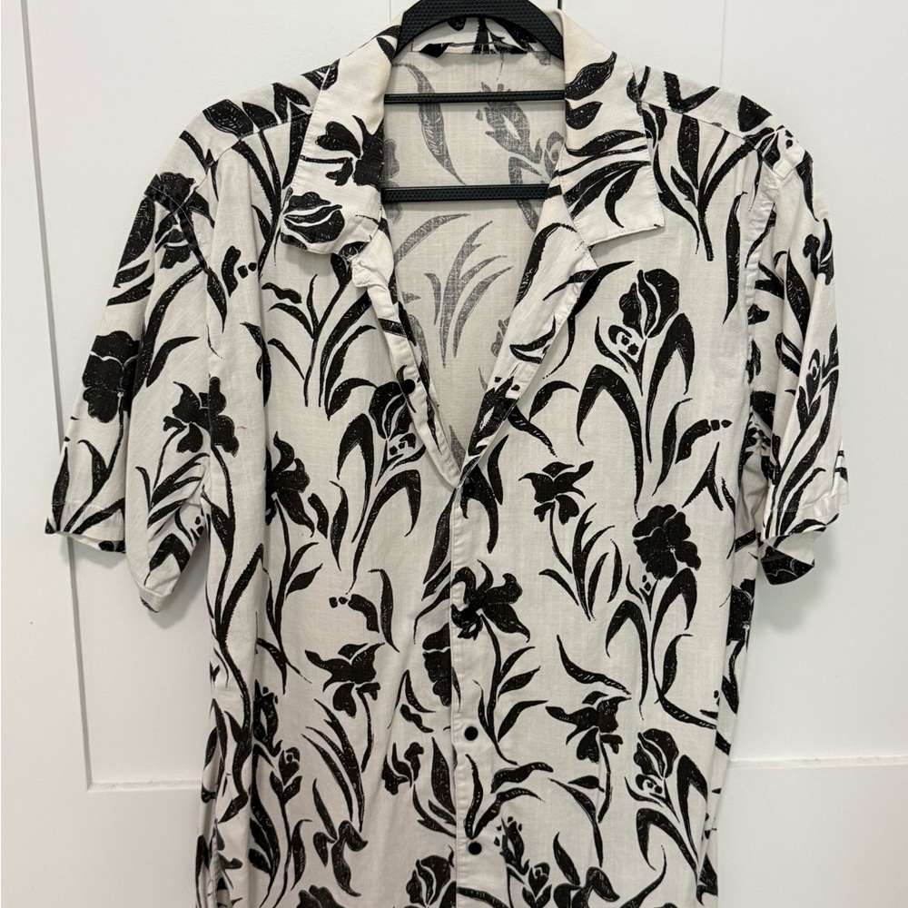 Zara Black and White Patterned Shirt